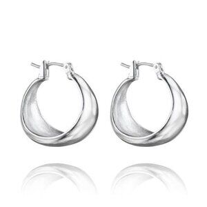 NEW Chloe + Isabel La Lune Sculpted Click-Top Hoop Earrings